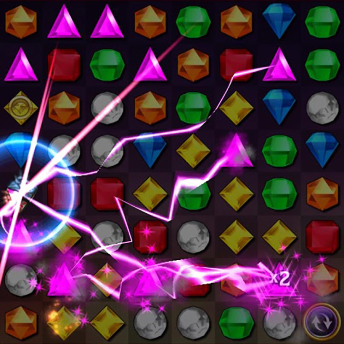 A screenshot of Bejeweled Blitz.